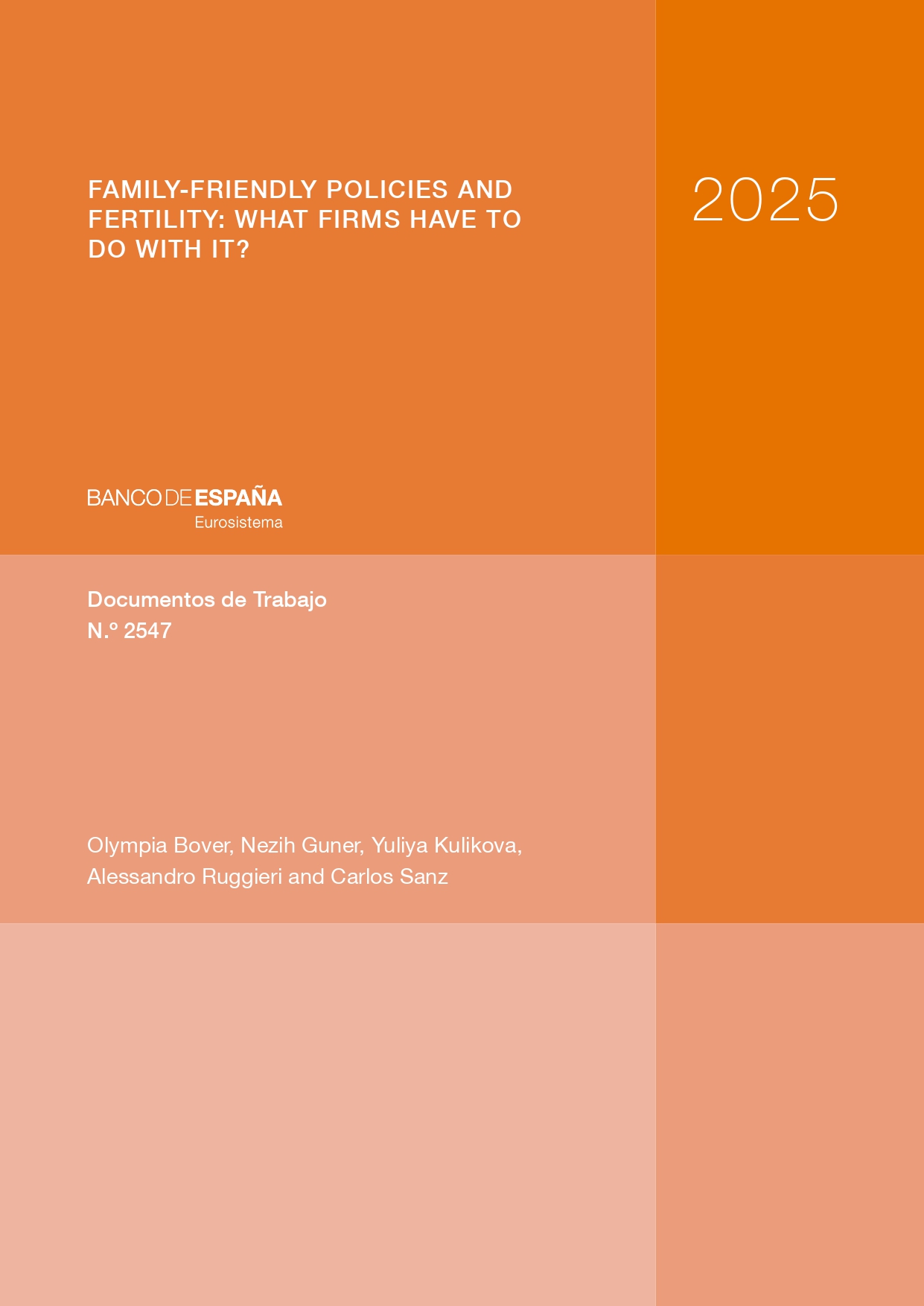 El Banco de España analiza el impacto de las políticas familiares en la igualdad laboral y la fecundidad